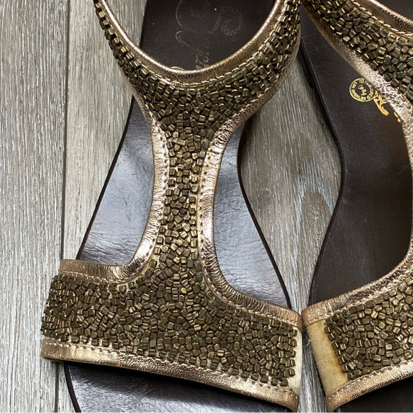 Seychelles Women’s Beaded Open Toe Sandals Leather Ankle Strap Size 7.5 - Picture 14 of 16